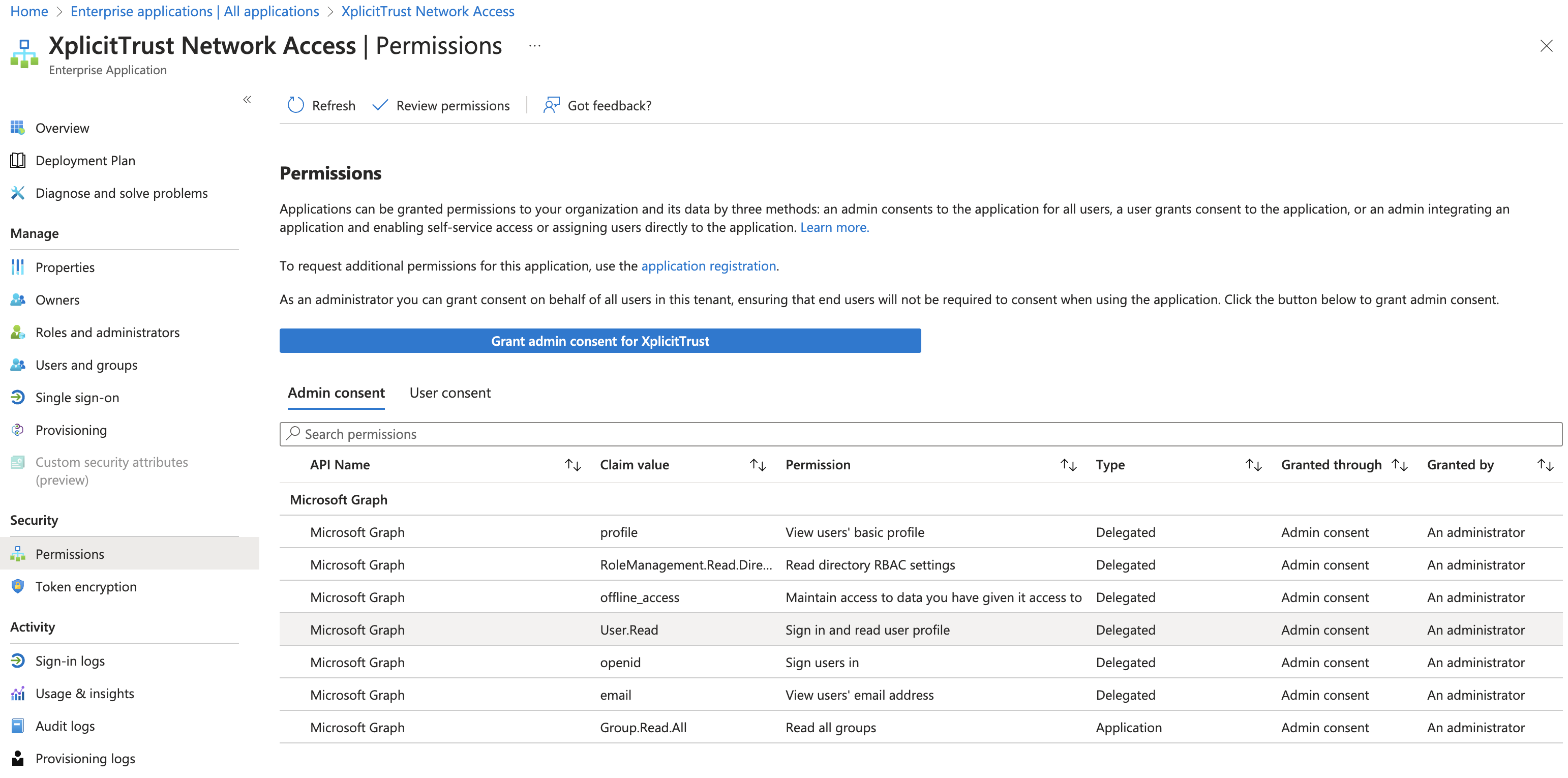 First Permissions Screen