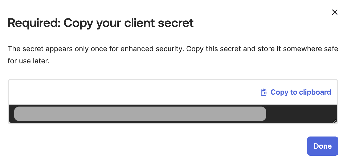 Save API Service Client Secret