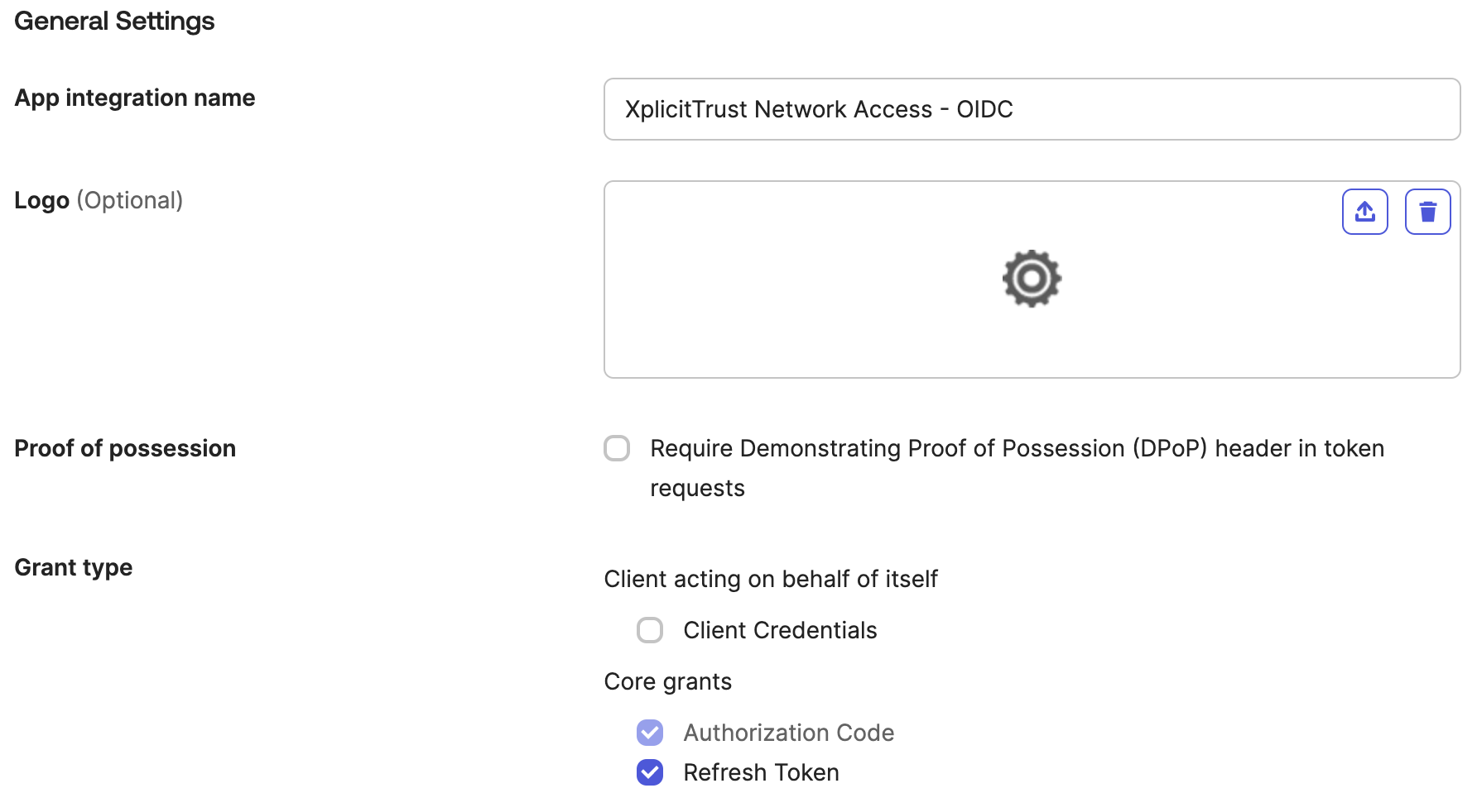 General Settings section